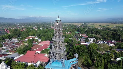 aerial view of Limboto tower. Icon of Gorontalo Regency
 photo