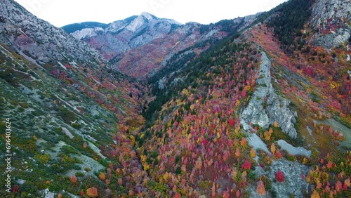 Fall Aerial View of Ogden, Utah Taylor Canyon
