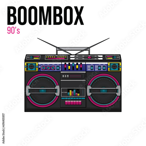 90s Retro Boombox Blaster Radio