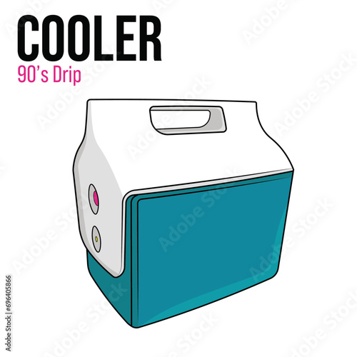 90s cooler illustration design 