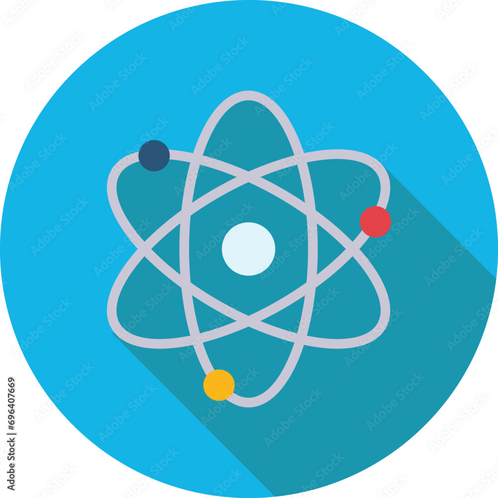 atom symbol on white background atom symbol on white background
