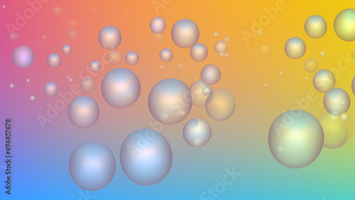 Wallpaper with colorful bubbles on a colorful background.