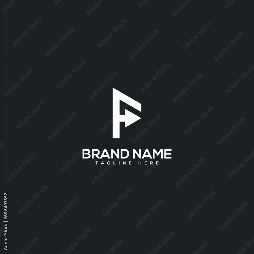 Abstract initial Letter F with arrow vector logo. Abstract initial Letter F with arrow vector logo.