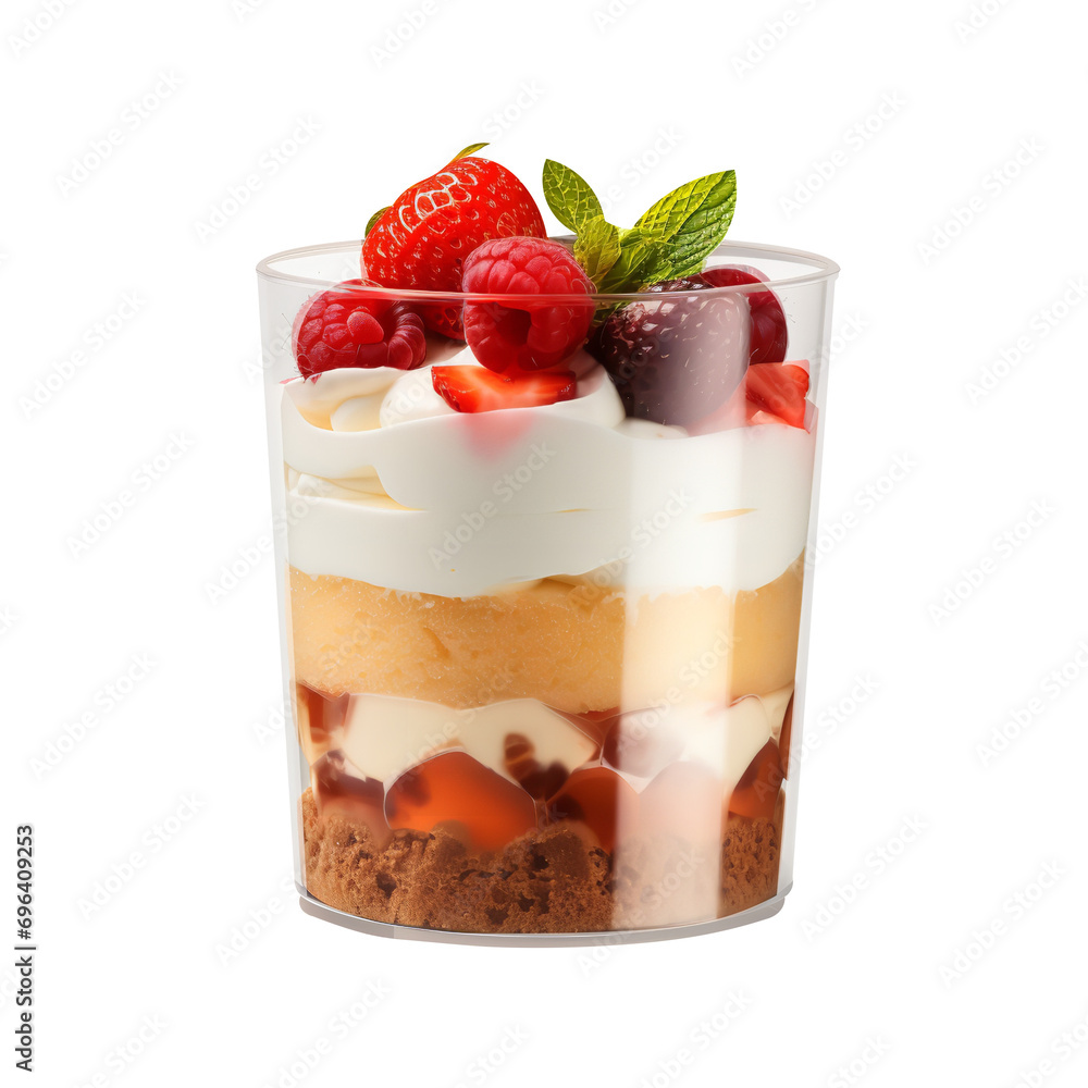 So sweet ripe strawberries with cream isolated on transparent background So sweet ripe strawberries with cream isolated on transparent background