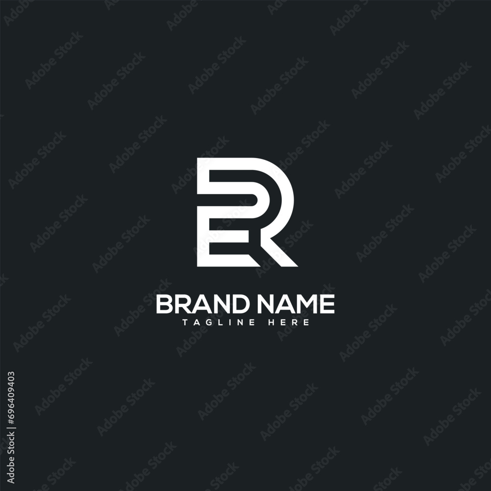Alphabet initial letter ER RE logo design template - vector. Alphabet initial letter ER RE logo design template - vector.