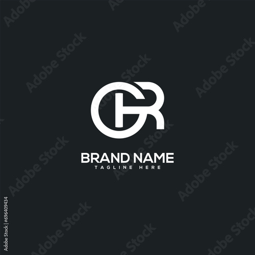 Alphabet initial letter GR RG logo design template - vector.