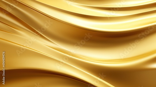 horizontal abstract view of a golden wave background AI generated