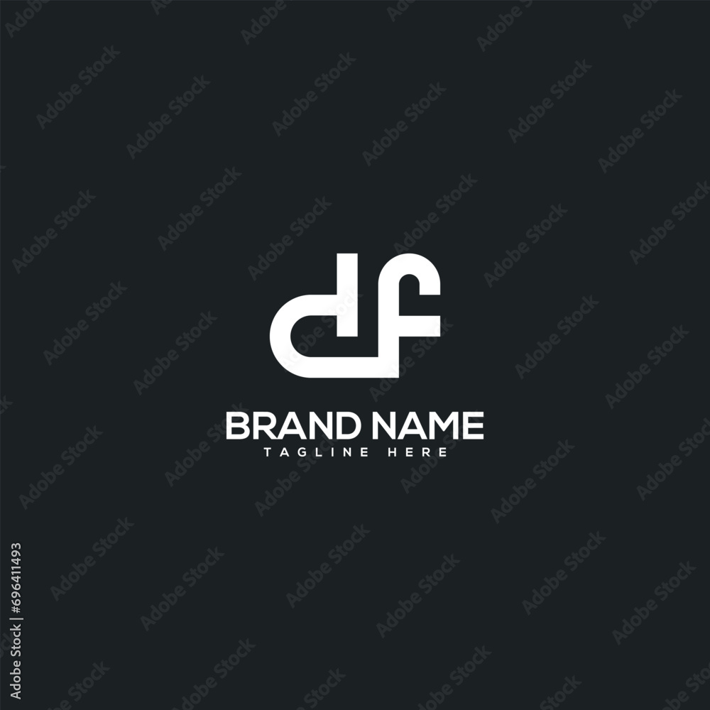 Alphabet initial letter DF FD logo design template - vector. Alphabet initial letter DF FD logo design template - vector.