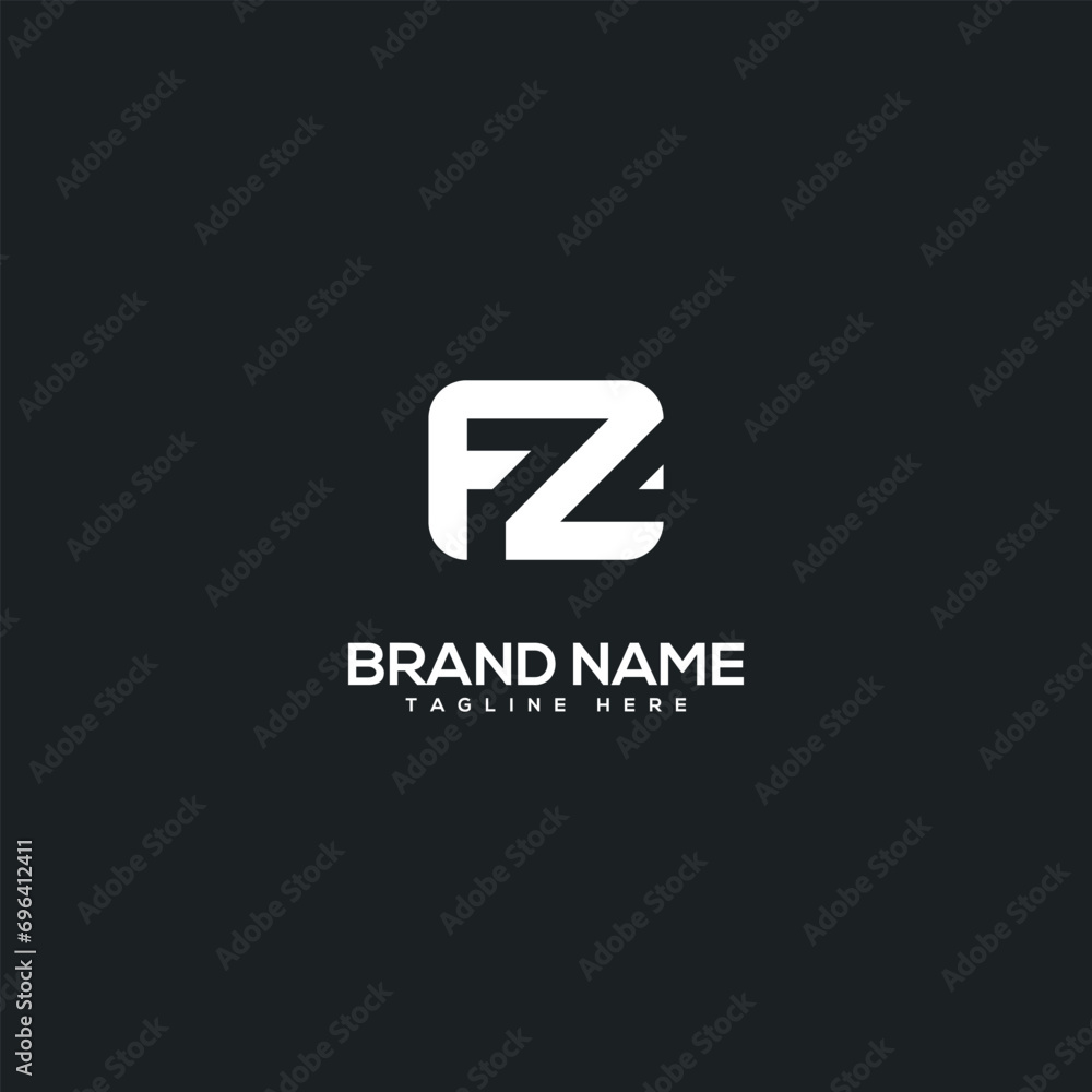 Alphabet minimal letter FZ ZF logo design template - vector. Alphabet minimal letter FZ ZF logo design template - vector.