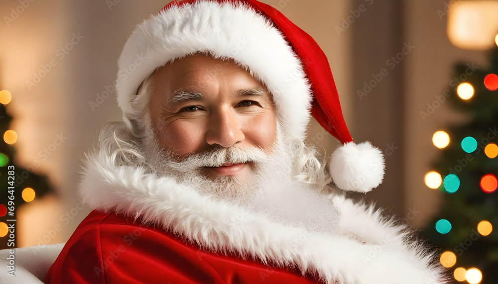 Le père Noël chaleureux et accueillant Le père Noël chaleureux et accueillant