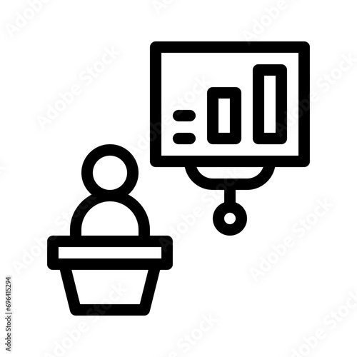 lecturer line icon
