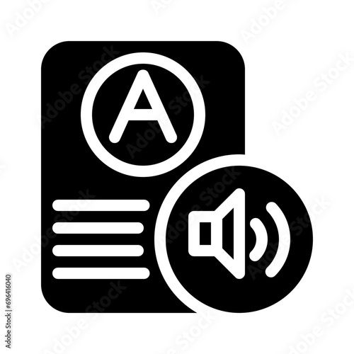 audiobook glyph icon