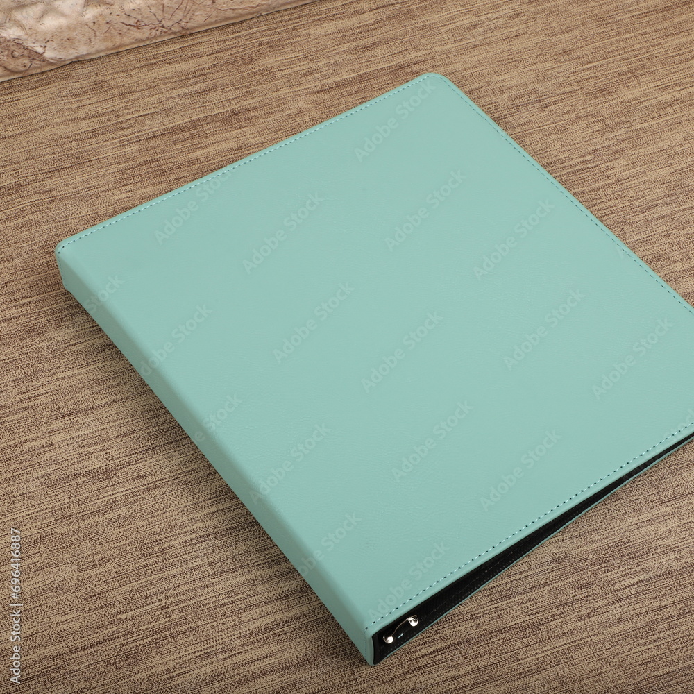 Personalized binding, leather folder cover, leather binding, binder, binder, office binding, corporate gift. Concept shot leather binding, top view, colorful Personalized binding, leather folder cover, leather binding, binder, binder, office binding, corporate gift. Concept shot leather binding, top view, colorful