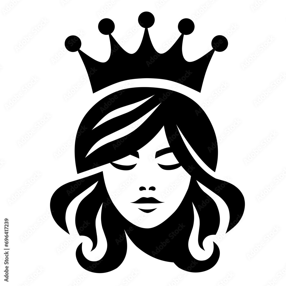 Beautiful queen with a crown on her head Beautiful queen with a crown on her head