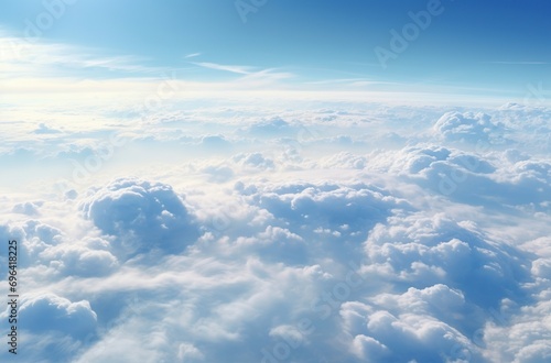 Blue sky background with clouds. Created with Generative AI