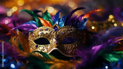 mardi gras celebration colorful mask generative art
