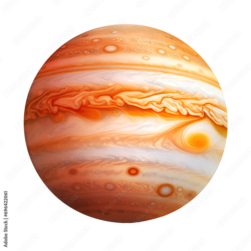 orange planet isolated