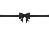 Black ribbon on transparent background PNG