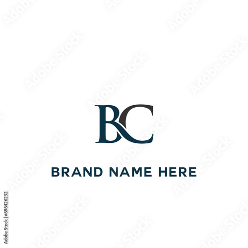 BC logo. B C design. White BC letter. BC, B C letter logo design. Initial letter BC linked circle uppercase monogram logo. B C letter logo vector design. 