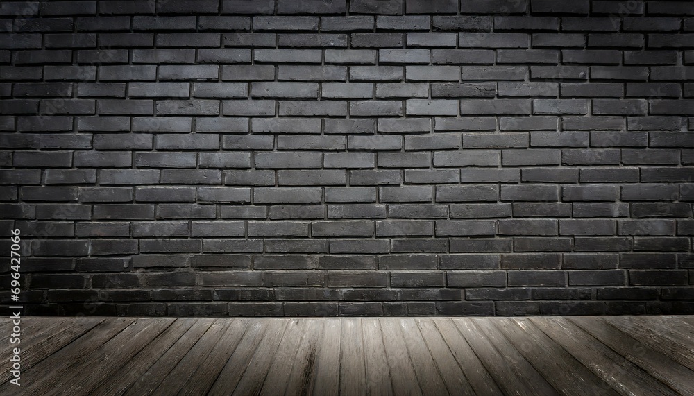 black brick wall with vignette