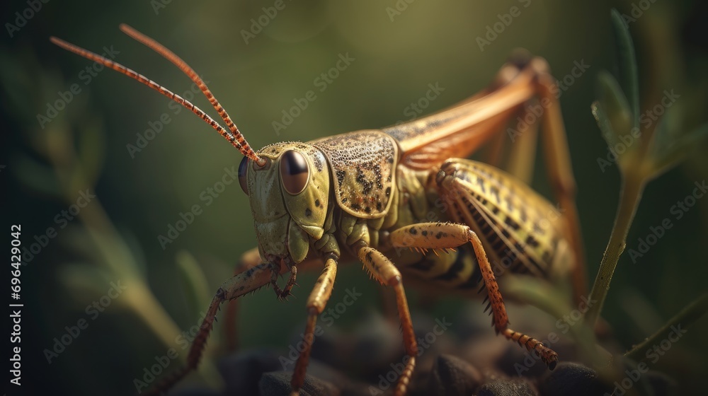 Close-up of a Jumping Grasshopper in Motion Close-up of a Jumping Grasshopper in Motion