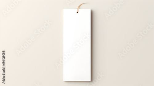 minimalist white blank bookmark mockup photo