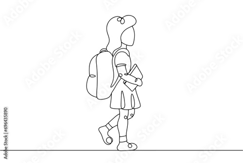 Girl. School. One line