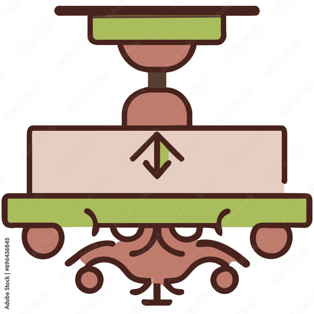 Naklejka premium A decorative ceiling element vektor icon illustation
