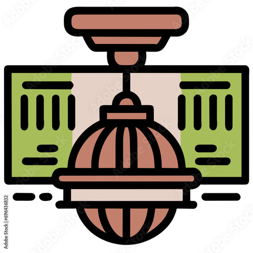 A decorative ceiling adornment vektor icon illustation