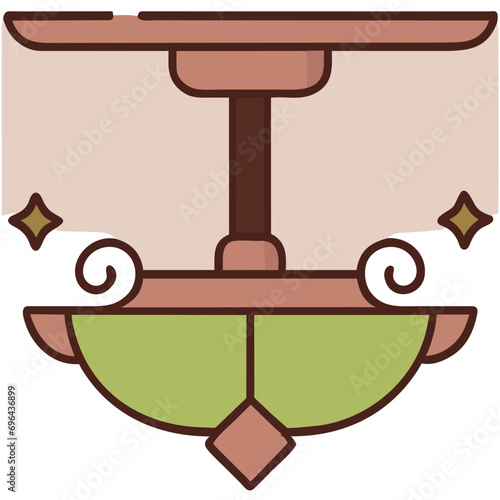 A decorative ceiling molding vektor icon illustation