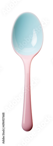 Plastic spoon isolated on white