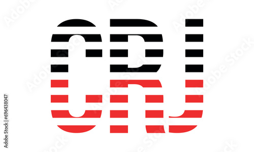 CRJ three initial letter iconic line negative space minimal logo design vector template. monogram, abstract, wordmark, business, typography, minimalist, brand, company, flat, modern, unique, simple