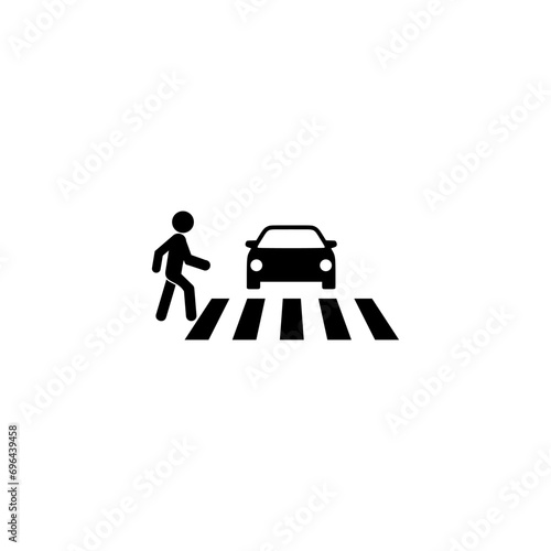  Pedestrian crossing icon  isolated on white background