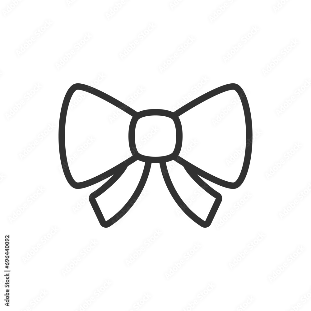 Bow, linear icon. Line with editable stroke Bow, linear icon. Line with editable stroke