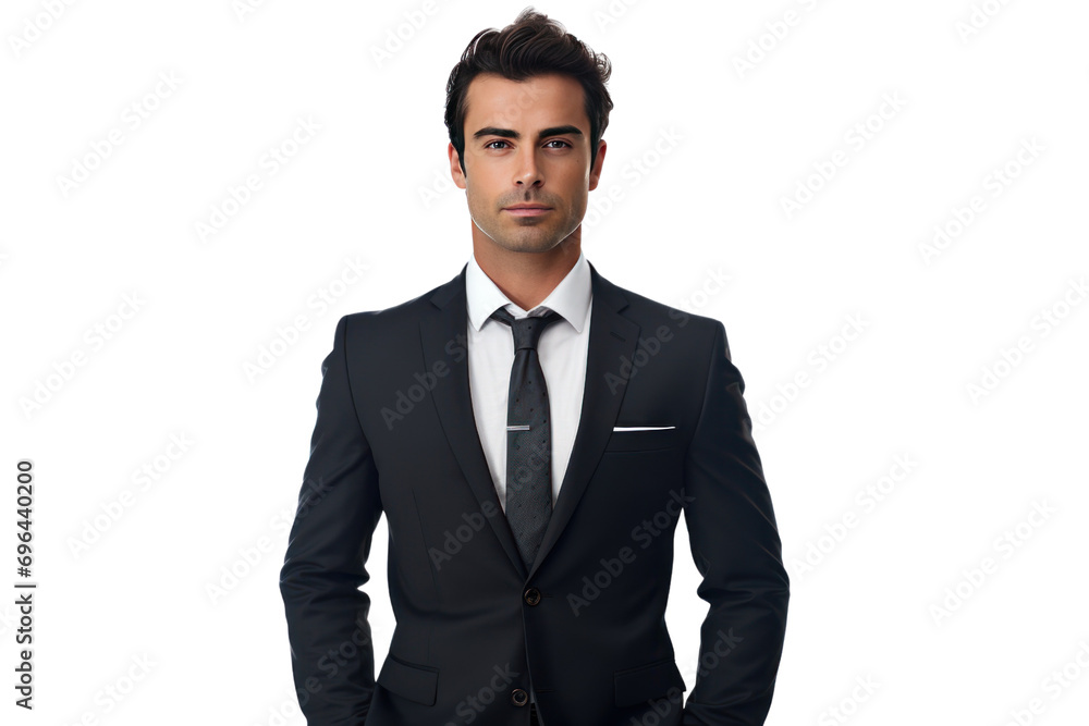 Beautiful and confident businessman on transparent background. Beautiful and confident businessman on transparent background.