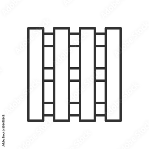 Pallet  linear icon. Line with editable stroke