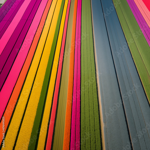 Colorful Carpet: A Bird's Eye View of Tulip Wonderland