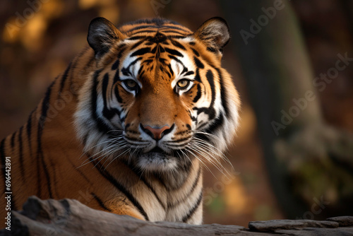 Amur tiger close-up, portrait photo