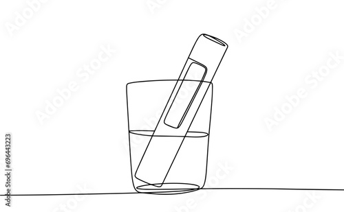 Water. Test. One line