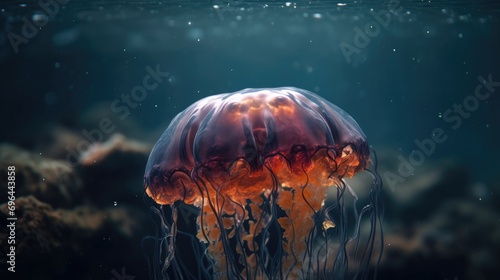 Celestial Creatures: Imagining Jellyfish as Celestial Beings Floating Through the Heavenly Waters.