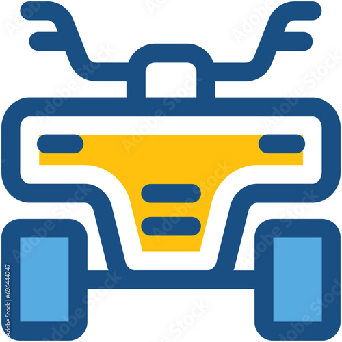 Quad Car Vector Icon