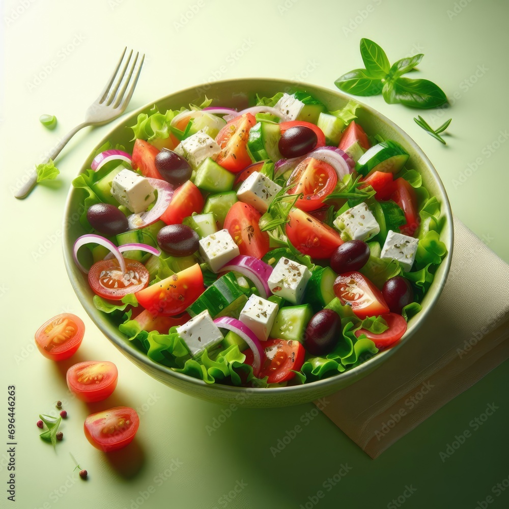 salad with tomatoes and cucumbers
