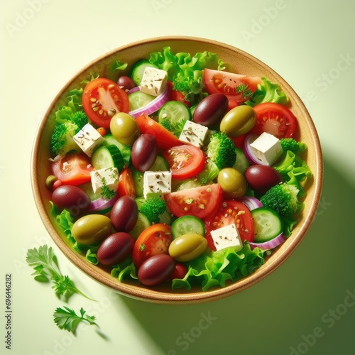 salad with tomatoes and cucumbers 