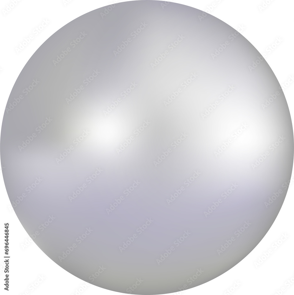 Silver gray sphere Christmas ball decoration, PNG file no background