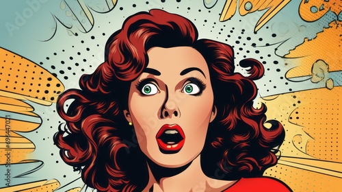 woman's face drawn in comics style
