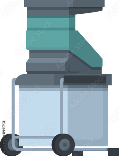 Big garden shredder icon cartoon vector. Agriculture tool. Implement leaf