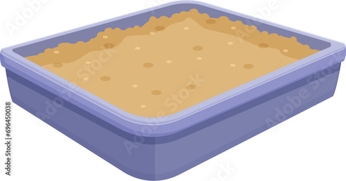 Tray toilet icon cartoon vector. Clean filter toilet. Animal clean house