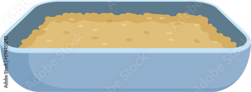 Clean sand tray icon cartoon vector. Animal toilet filter. House care animal