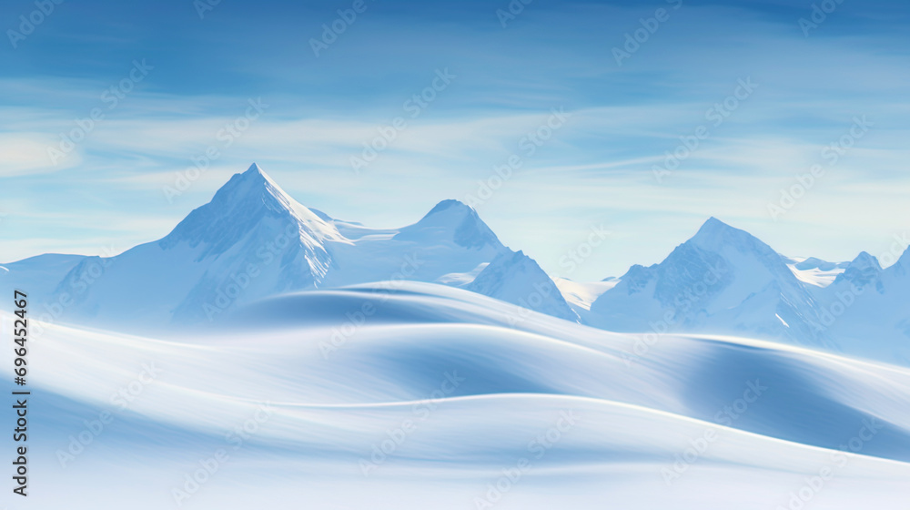 Alpine fantasy: abstraction inspired by the snowy peaks of the mountains, mixing with heavenly blue Alpine fantasy: abstraction inspired by the snowy peaks of the mountains, mixing with heavenly blue