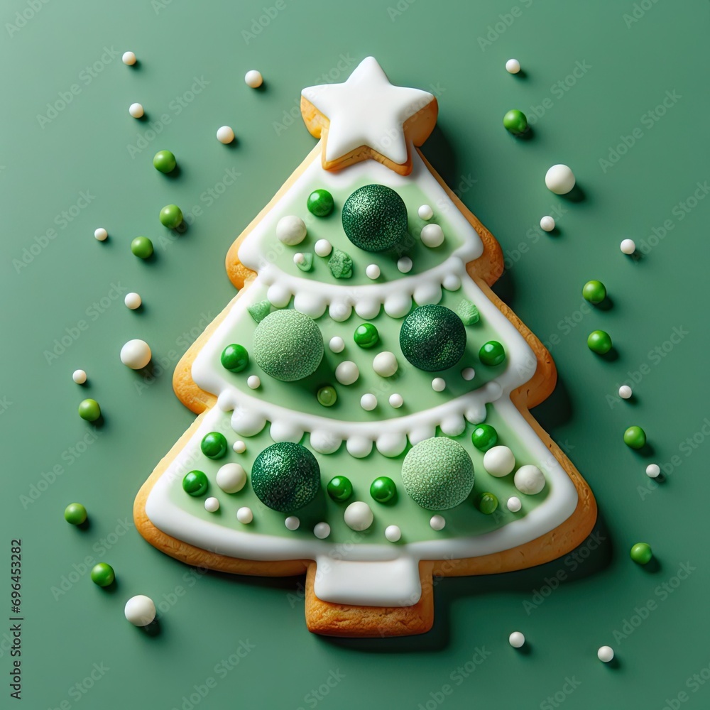 xmas tree shaped butter cookies

